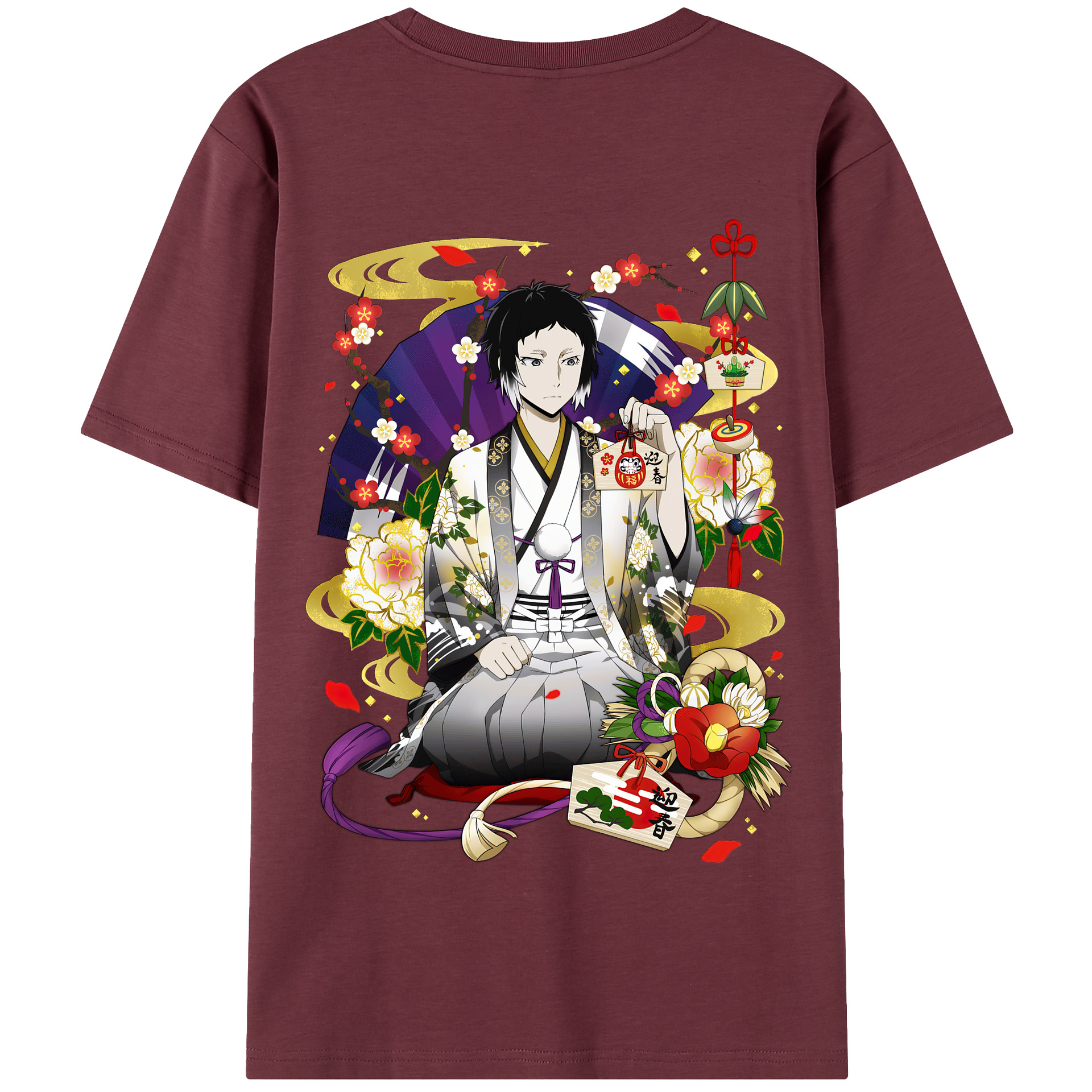 （画像用） 文豪ストレイドッグス Bungo Stray Dogs 綿100％半袖Tシャツ（背面プリント）